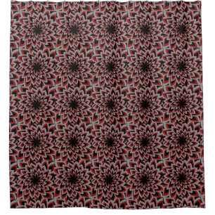 SWIRL FLOWER PATTERN SHOWER CURTAIN