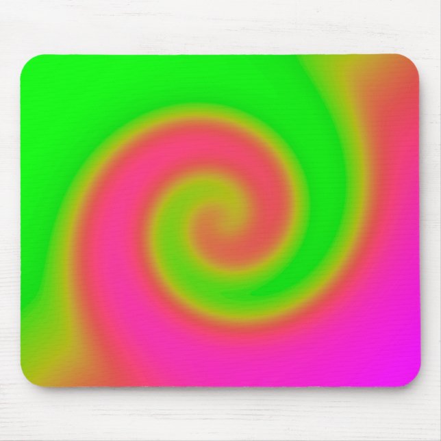 Swirl Green Pink Mouse Pad (Front)