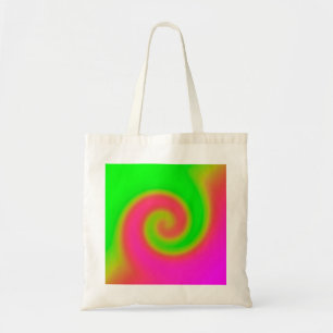 Swirl Green Pink Tote Bag