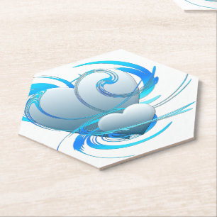 Swirl Hearts Paper Coaster