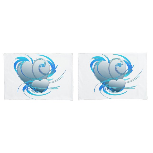 Swirl Hearts Pillowcase (Front-Set)