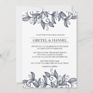 swirl leaves invitation