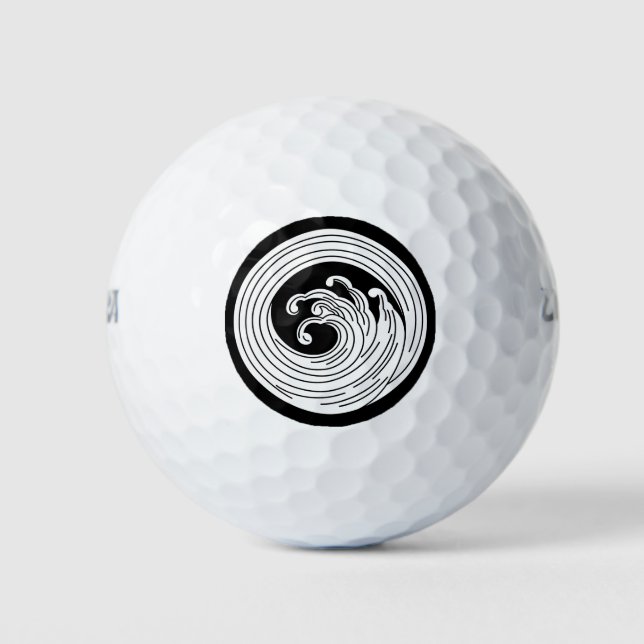 Swirl-like wave circle golf balls (Front)