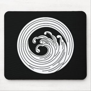 Swirl-like wave circle mouse pad