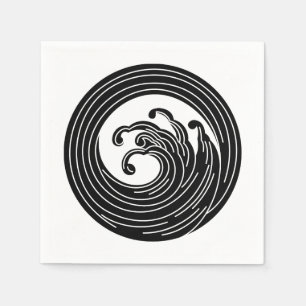 Swirl-like wave circle napkin