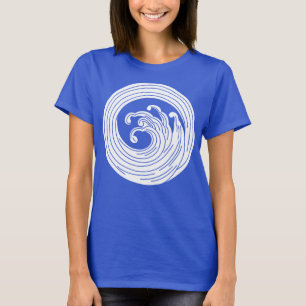 Swirl-like wave circle T-Shirt