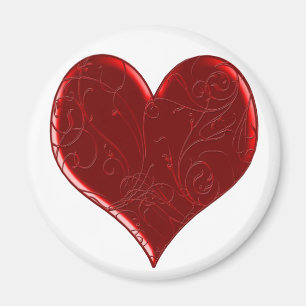 Swirl Overlaid Heart Magnet