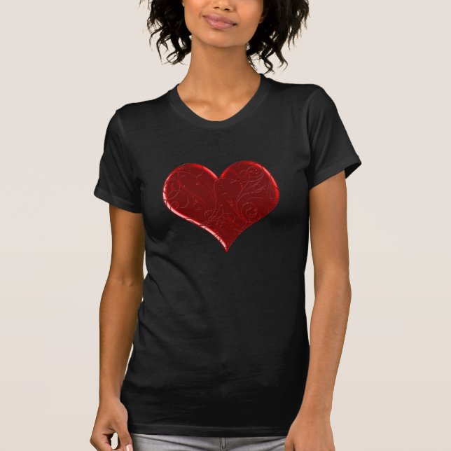 Swirl Overlaid Heart Shirt (Front)