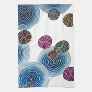 Swirl Pattern, Japanese Design Tea Towel