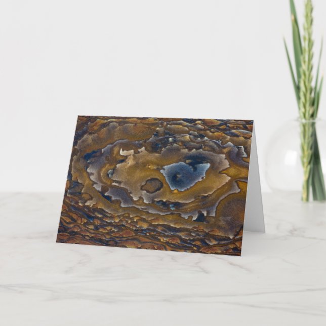Swirl Pattern On Jasper Slab Card (Front)