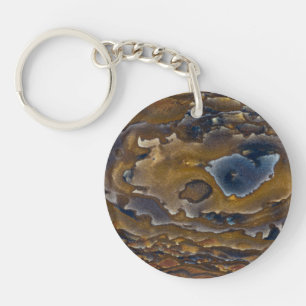 Swirl Pattern On Jasper Slab Key Ring