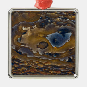 Swirl Pattern On Jasper Slab Metal Tree Decoration