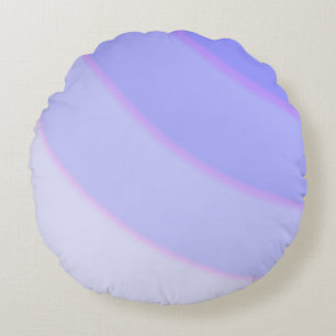 Swirl pattern Pastel Lilac Pink Purple  Round Cushion