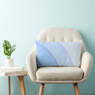 Swirl pattern Pastel Ombre Blue  Lumbar Cushion