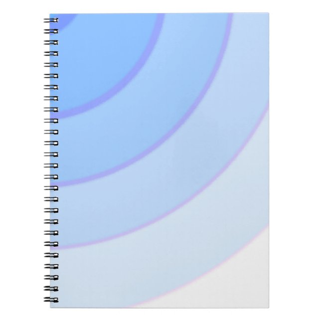 Swirl pattern pastel ombre blue  notebook (Front)