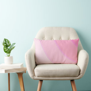 Swirl pattern Pastel Ombre Pink Lumbar Cushion