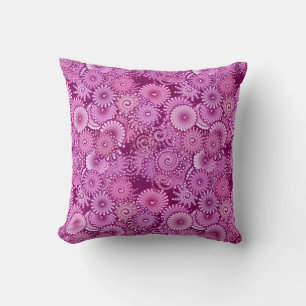 Swirl pattern, purple, pink, plum, lilac cushion