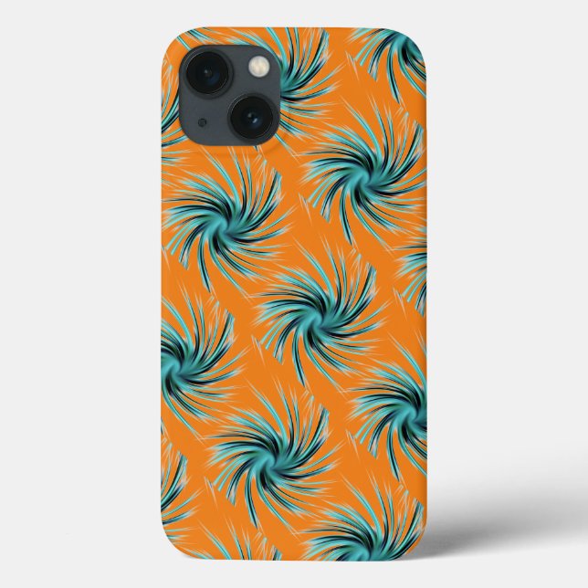 Swirl Pattern - Teal Green Blue Orange Yellow Case-Mate iPhone Case (Back)
