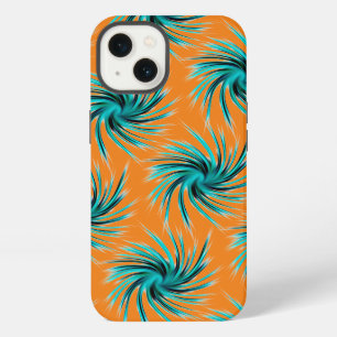 Swirl Pattern - Teal Green Blue Orange Yellow iPhone 13 Case