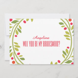 Swirl Pattern Will you be my bridesmaid? Invitation