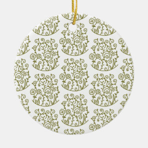 swirl patterned ceramic tree decoration