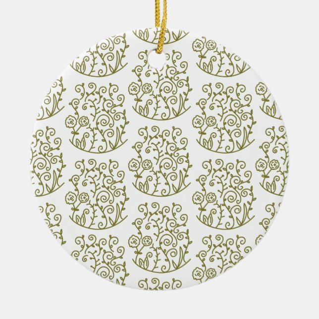 swirl patterned ceramic tree decoration (Front)