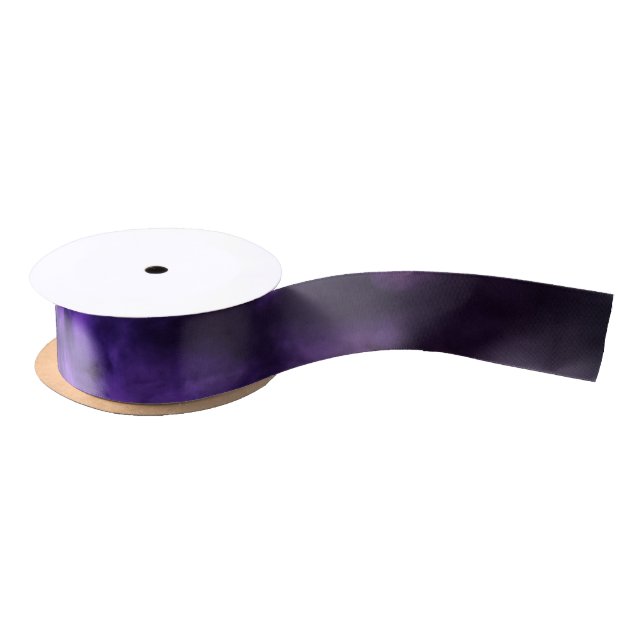 Swirl Purple Clouds Satin Ribbon (Spool)