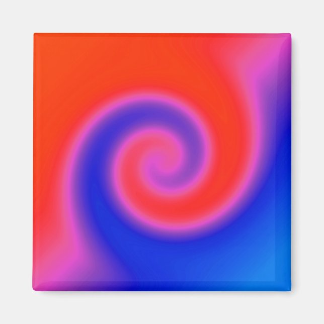 Swirl Red Blue Magnet (Front)