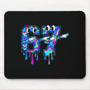 Swirl Six Seven Dab Drip 6 7 Dabbing Meme  Mouse Pad