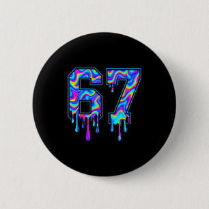 Swirl Six Seven Drip 6 7 Meme Gen Alpha Slang  6 Cm Round Badge