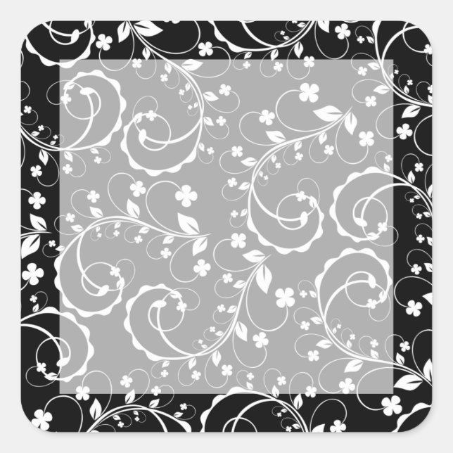 swirl square sticker (Front)