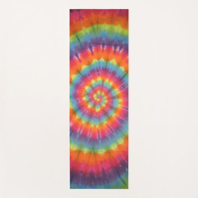 Swirl & Stripe Tie Dye Yoga Mat (Front)