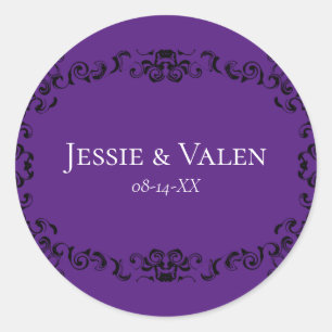SWIRL TEMPLATE CLASSIC ROUND STICKER