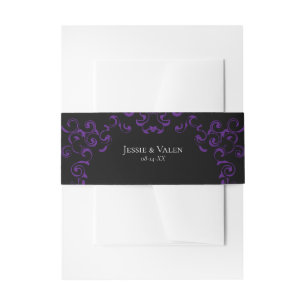 SWIRL TEMPLATE INVITATION BELLY BAND