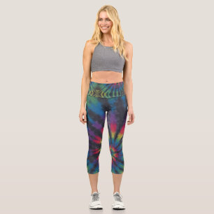 Swirl Tie Dye Capri Leggings