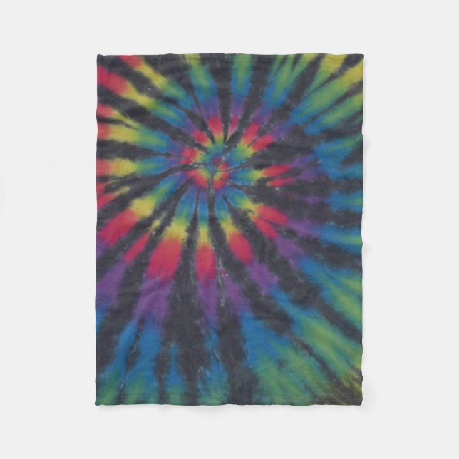Swirl Tie Dye Fleece Blanket (Front)