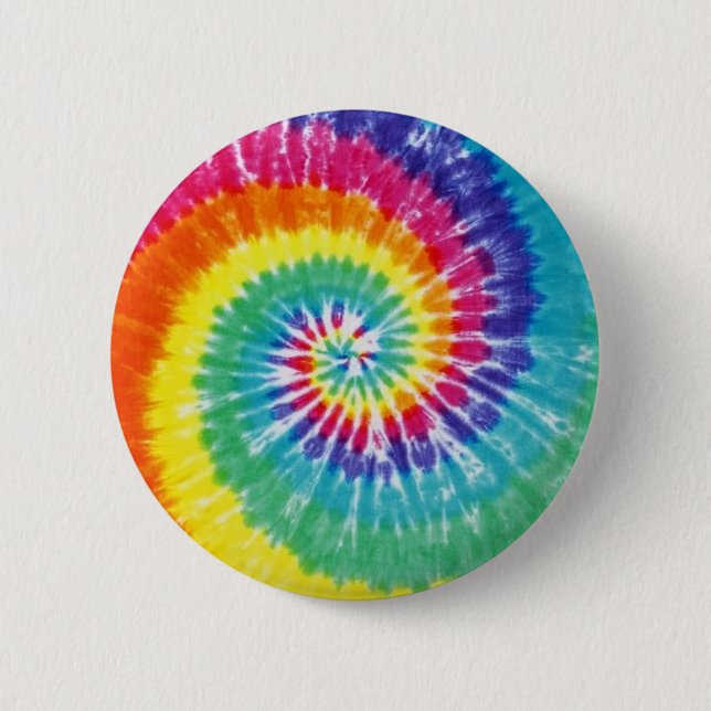 Swirl Tie Dye Multicolor Rainbow 6 Cm Round Badge (Front)