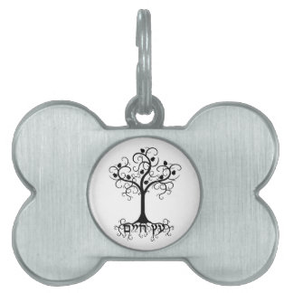 Swirl Tree of Life with Pomegranate Etz Chayim Pet Tag