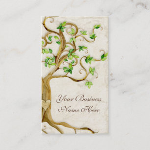 Swirl Tree Roots Antique Tan Professional Business Card