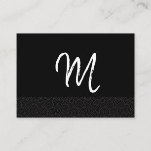 Swirl Trim Scrip Monogram Business Card