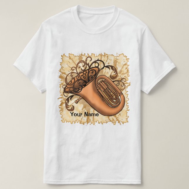 Swirl Tuba   t-shirt (Design Front)
