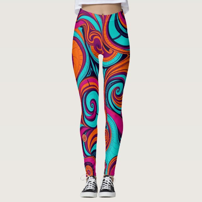 Swirl Vortex Leggings (Front)