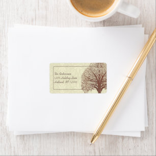 Swirl Whimsical Tree Return Address Labels