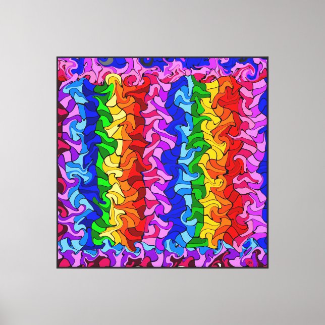 Swirled & Curled Abstract Canvas Print (Front)
