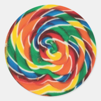Swirled Lollipop Classic Round Sticker