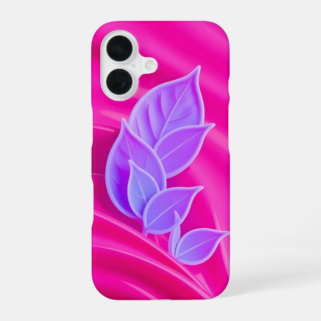 Swirled Pink Leaves iPhone Case  (Back)