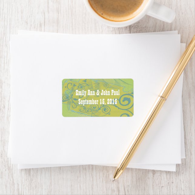 Swirled Tag with Dots Save the Date (Insitu)