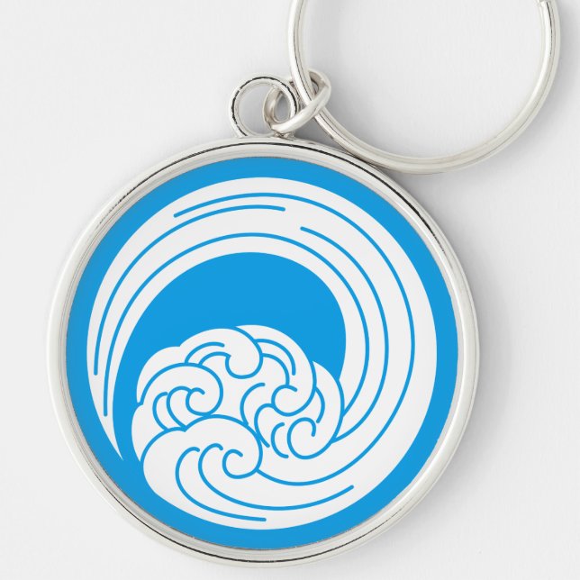 Swirled waves key ring (Front)