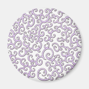 Swirley Purple Doodle Magnet