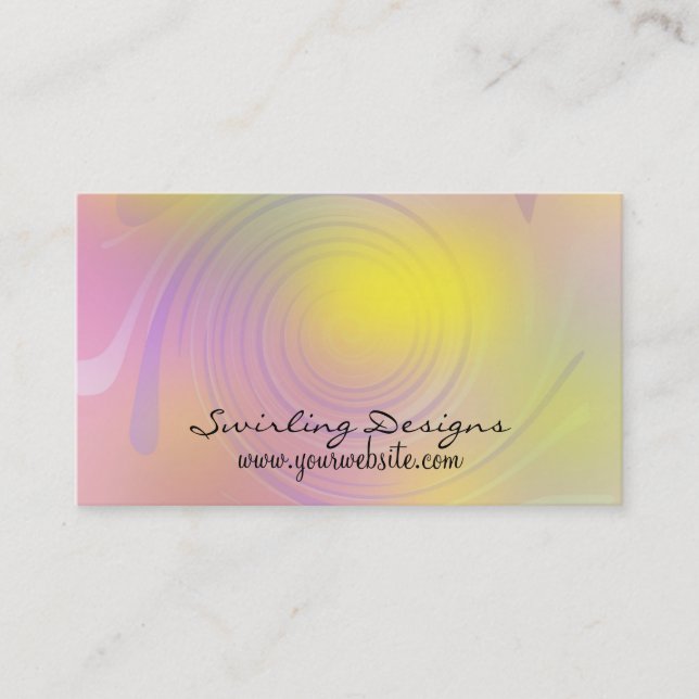 Swirling Abstract Artsy Design Business Card (Front)